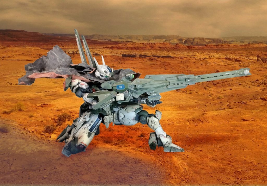 そして、地上部隊を狙撃！疑似パーメットスコア６は、パイロットへの負荷が大きいが百発百中。。。