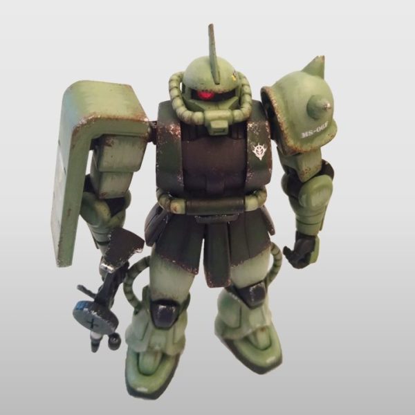 HGザクⅡ筆塗り&チッピング仕上げ