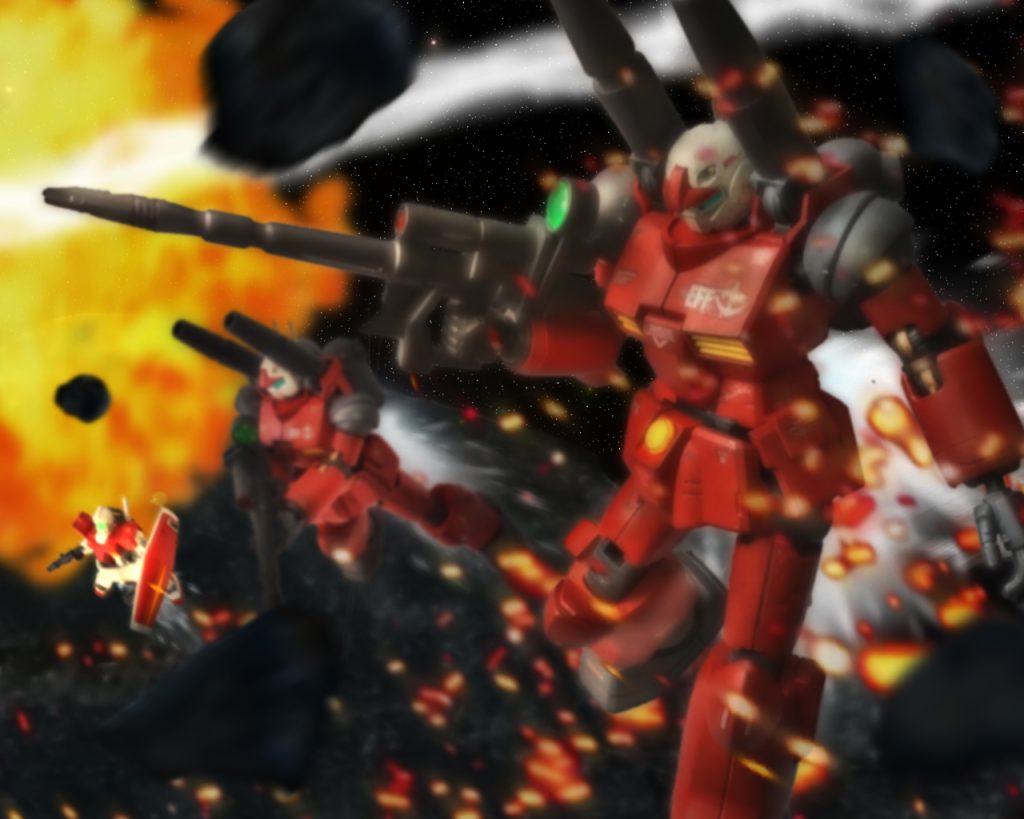 オマケデジラマア・バオア・クー戦で要塞上陸前を撮影した一枚ですでは次もまた見てください~