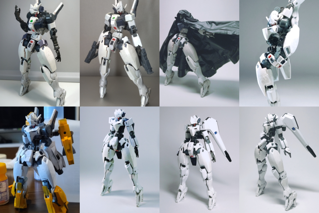 最後のストーリー投稿から丸一年も経過していましたが、別に放棄して積んでいたわけではなく、度重なる試行錯誤の結果こんなにも長く時間がかかってしまっただけなんです(GUNSTA投稿サボっていたのは紛れもない事実でございます)。以前作っていたフルアーマーユニットですが、製作中に接着した部分が次から次へと崩壊し続けた結果、自分の技術ではまだ早いという結論に至りました。あれに関してはいつかリベンジしたいですね。今回はほぼガイアのみで筆塗り全塗装しましたが、白がどうしてもガビガビになってしまい半分発狂しながら塗ってました。ガンマカもそうでしたがどうして白色ってあんなに塗るの難しいんでしょうか。