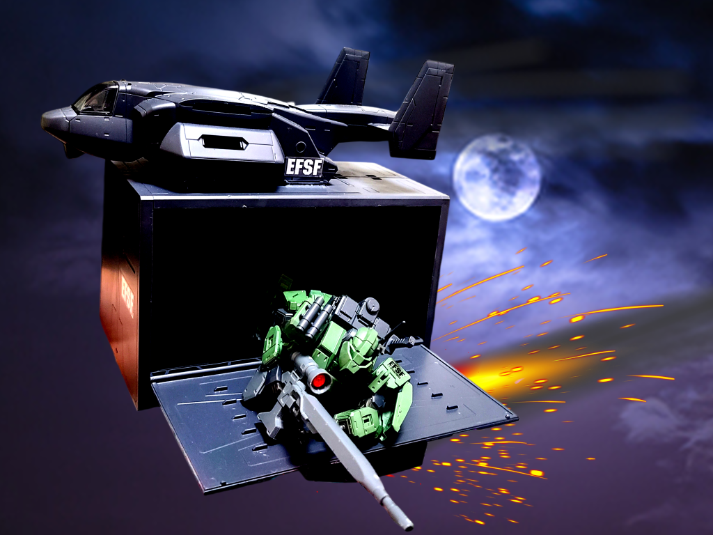 レギオス私兵「おい！ジムのパイロット！左翼のエンジンに被弾した！対空弾だ、まさか当てられるとは！さっさと降りてくれ！爆発するかもしれん！」ラング「…あんたは？」レギオス私兵「お前さんが降りたのを見送ったら脱出するさ！」