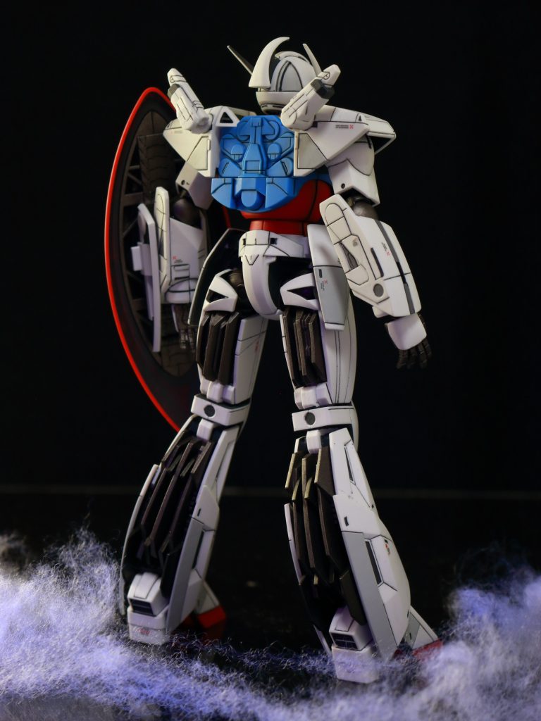 後ろ姿が特に好きです。水性ホビーカラーの焼鉄色で塗った脚部のスラスターベーンがちょーいい感じ!写真ではなかなか伝わらないのが残念。最後までご覧いただきありがとうございました!🙇♂️