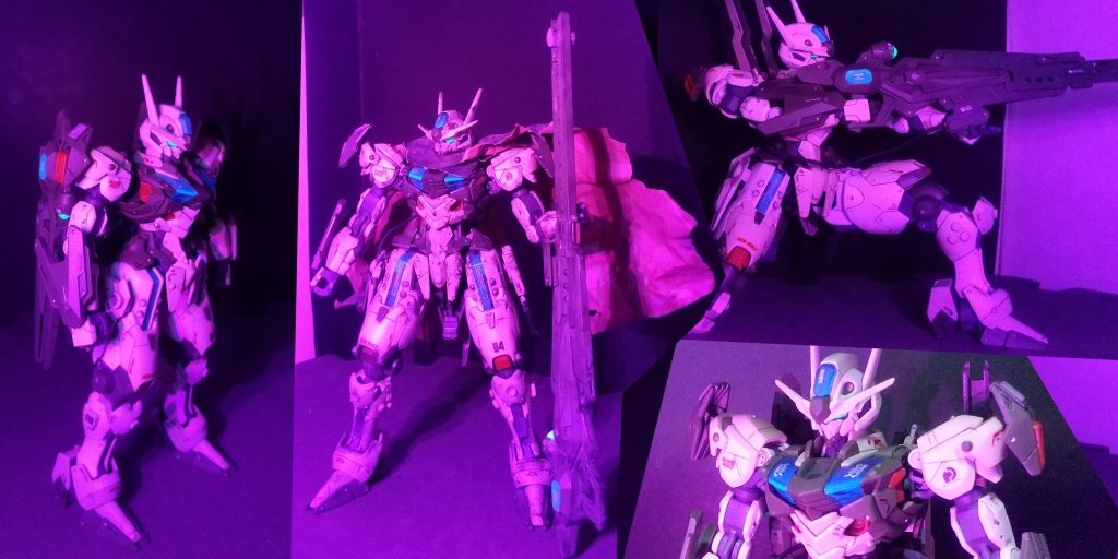 ブラックライトで最後の１杯🍺　グリーンとブルーの蛍光塗料で光ります。個人的なベストショットは、サムネイルですえね〜もう１杯🍺うぃ〜飲みすぎた 〜最後までお付き合い頂きありがとうございました。制作過程をストーリーにつけました。