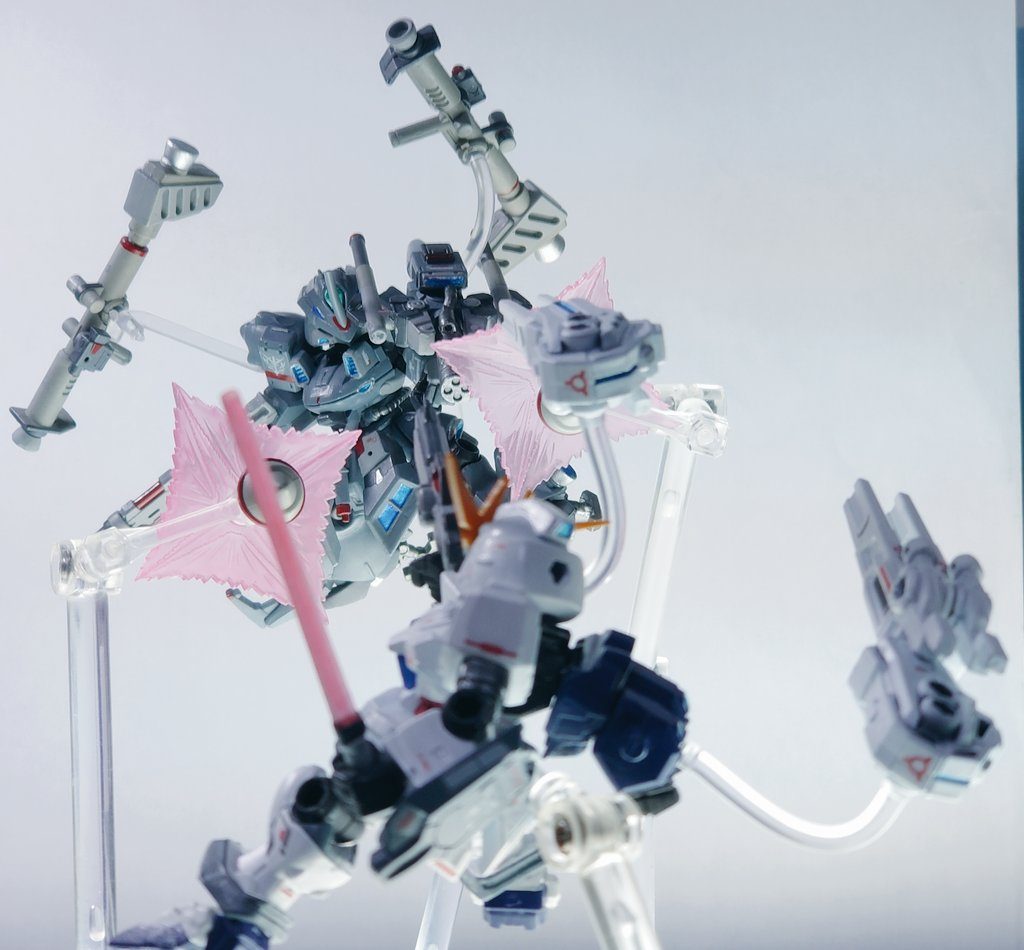 モビルスーツアンサンブル　戦闘シーン風撮影–2枚目/制作者：どっぺる ٩( 'ω' )