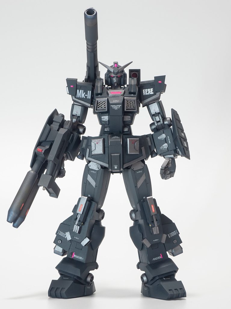 BEYOND GLOBALに合うように、アーマーのデザインはアレンジしています。メリハリつけるため、360mmロケット砲、2連装ビーム・ガンは大きめに作成。