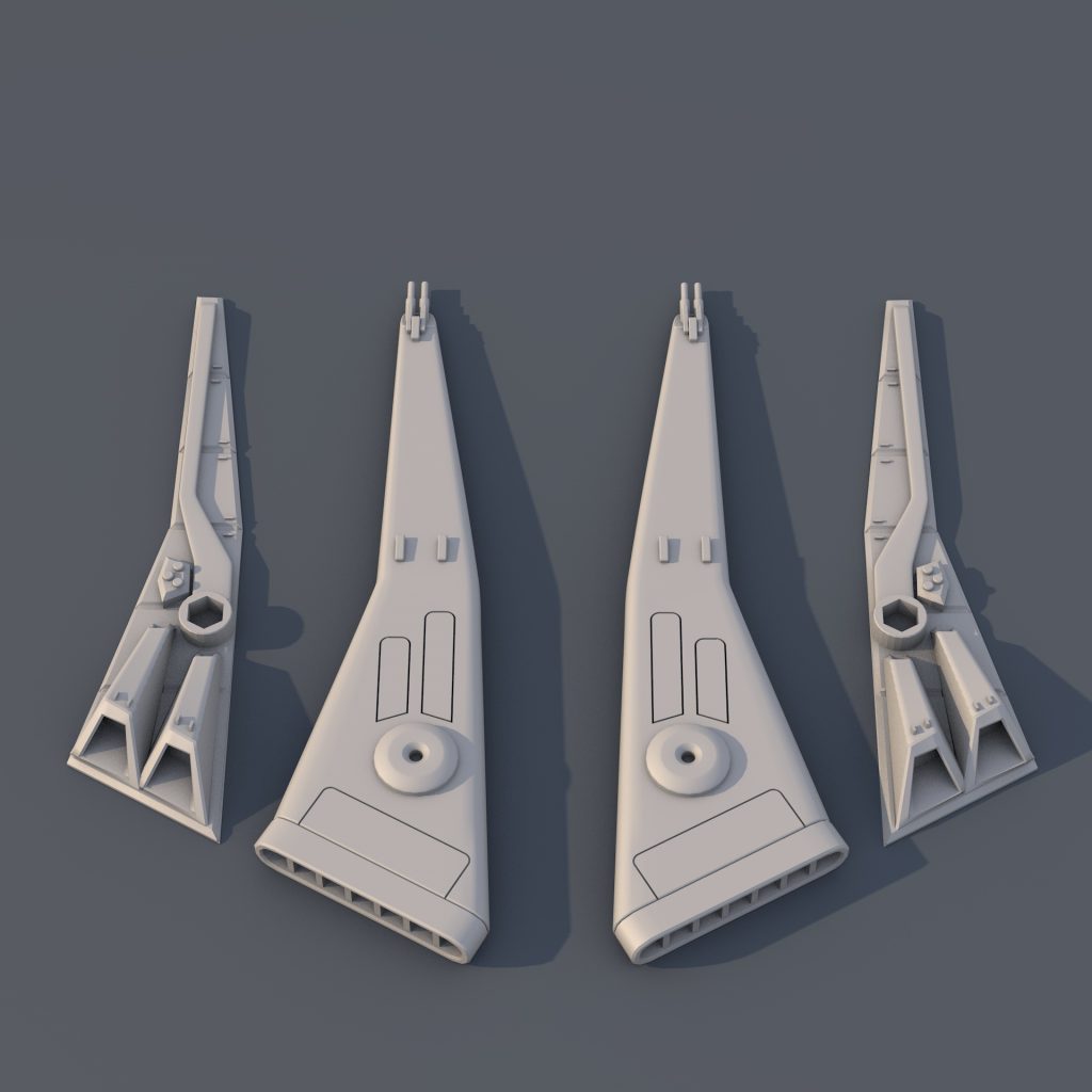 新造した3DCGレンダリング画像、本体デザインを参考に好みのアレンジをしています