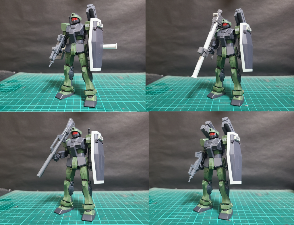 かつてはビリジアンハウンド隊によって一年戦争時に運用されていたが新たに部隊の主力がジムスパルタンとなり「レギオス」の所属機になり私兵が乗り込む。武装はブルパップマシンガン、ヒートナイフ、ハイパーバズーカ、肩部ミサイルランチャー。以上の武装を主としているが場合によっては変更される。使われなくなったジムをかき集め所属機体として改造してるため生産コストが低い。