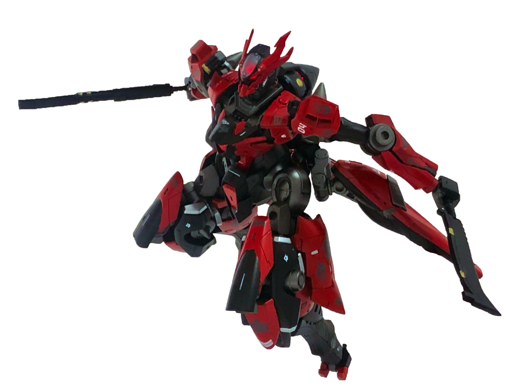 高周波マチェット分離可能な専用格闘兵器。ガンビットであろうと容易く切断することが可能。腰にマウントさせることができます。