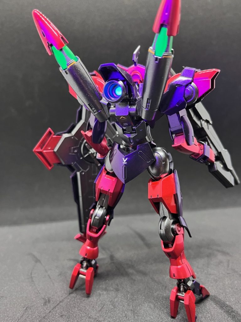 バーニア内部を蛍光クリアで塗装