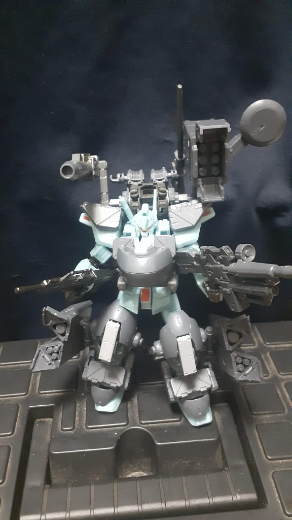 フルハッチオープン武装はビームライフル、ロケットランチャー大、中、小のミサイルポット、ジムライフル、ビームジャベリン、ショートシールド、そしてレドーム