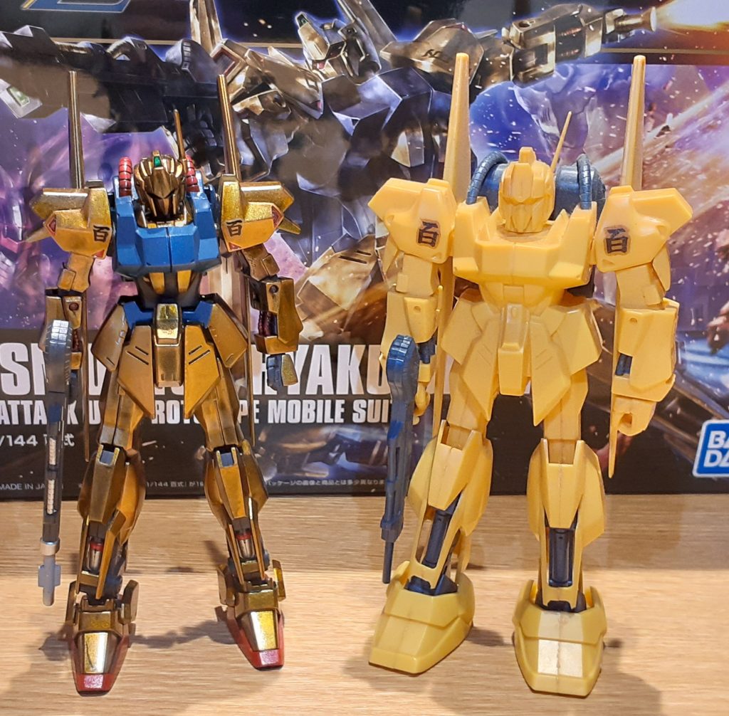 過去からの使者35年くらい前に作った旧キットの百式との夢の共演…百式・刻をこえて…刻の涙を見る…