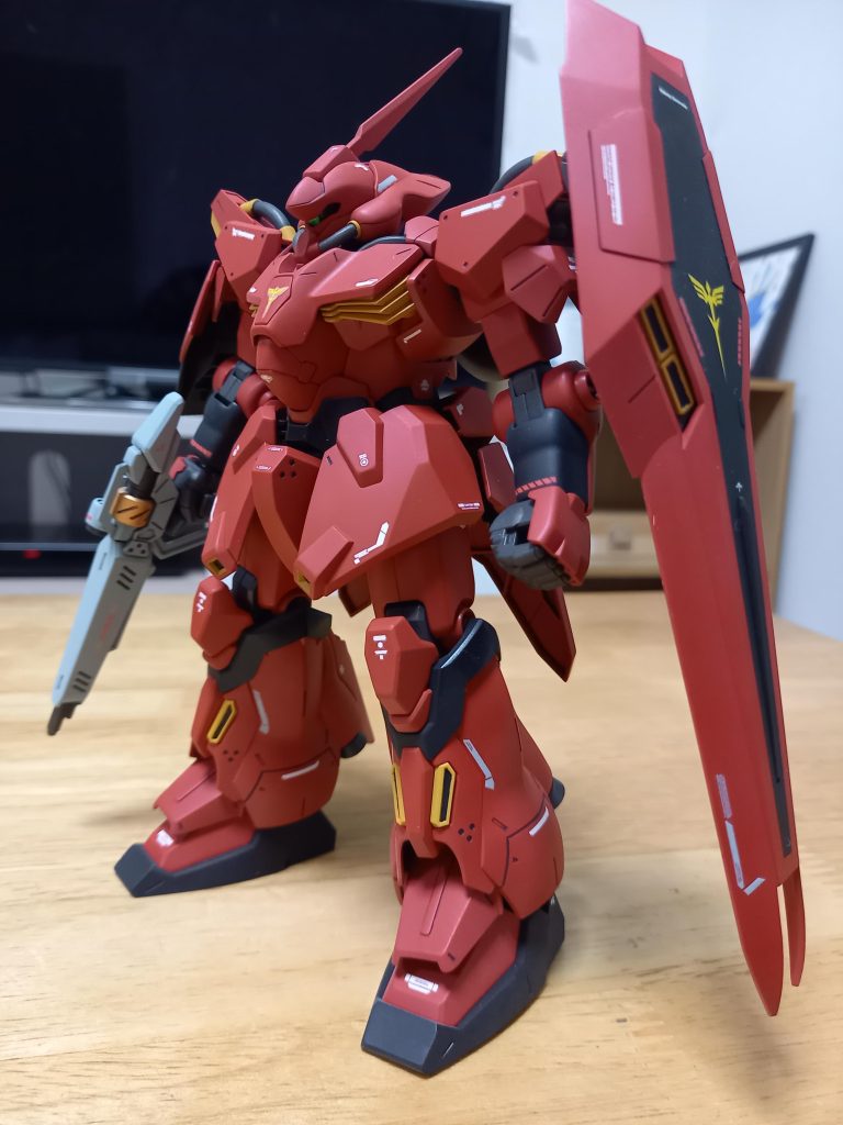 機体カラーはサザビーなど、もちろん赤い彗星をイメージしています(笑)