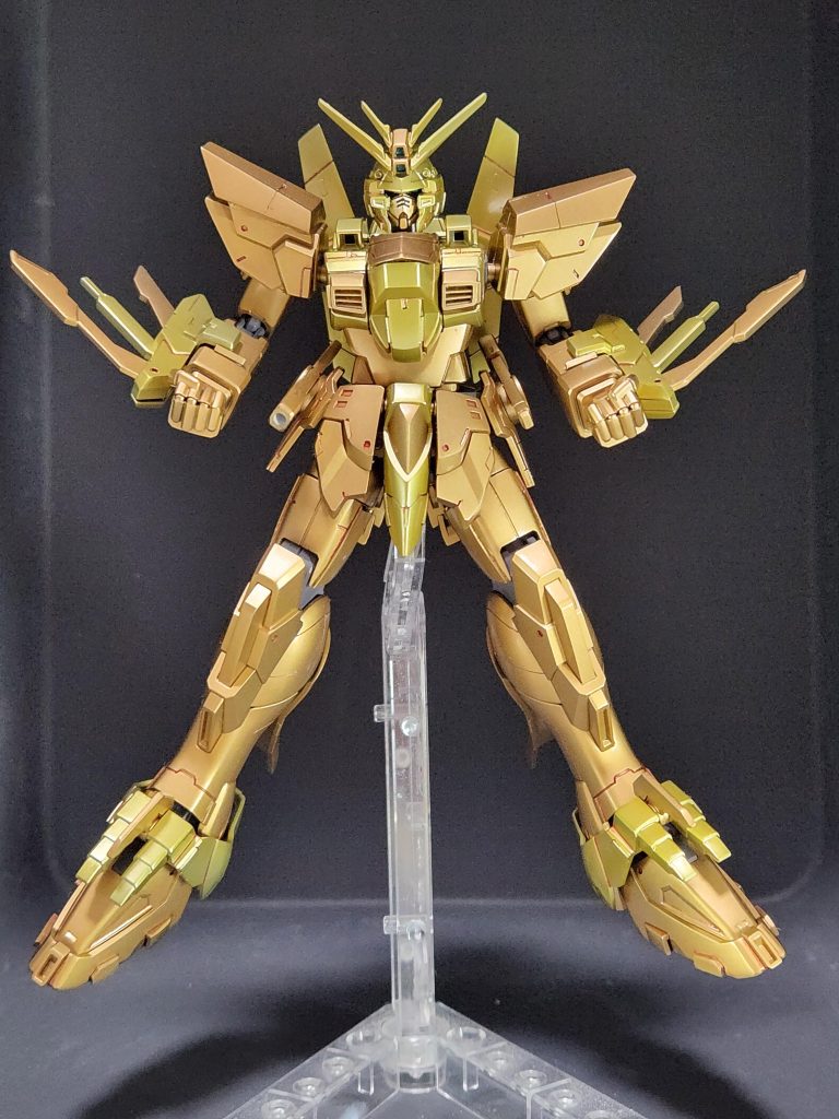 スーパーモード発動状態!顔を入れ替えたら普通にゴッドガンダムっぽくなっていました(笑)