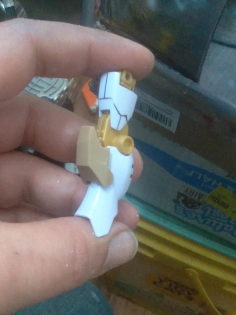 Another view of the knee armor