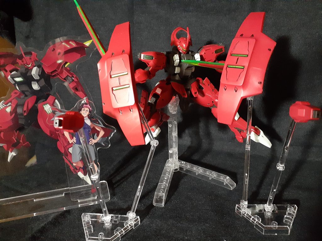 アクションベースを使用してのドローン展開です。今後も暫くは水星の魔女の機体を作ってみようと考えています。ご覧頂きありがとうございました。