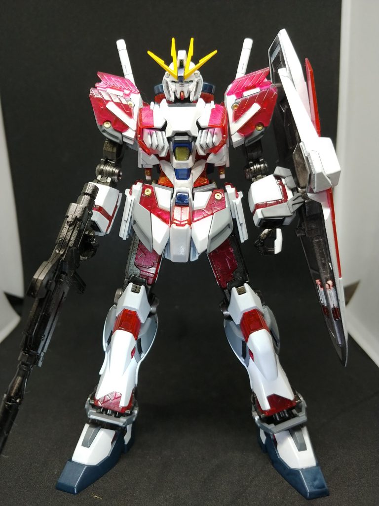 サイコフレームのみ水性ホビーカラーのワインレッド(マルーン)[inﾏｰｶｰ]あとはガンダムマーカーのニューホワイト、ガンダムブルー、ガンダムイエロー、ガンダムレッド、【ガンダムグレー×ニューホワイト】、ガンダムブラック、ファントムグレー、メタリックブラック、シャインシルバー、【ヘビーガンメタリック×ガンダムブルー】、ロイヤルメタレッド、ヘビーガンメタリック、ホワイトゴールド、メタリックイエローグリーン、ホロイエロー