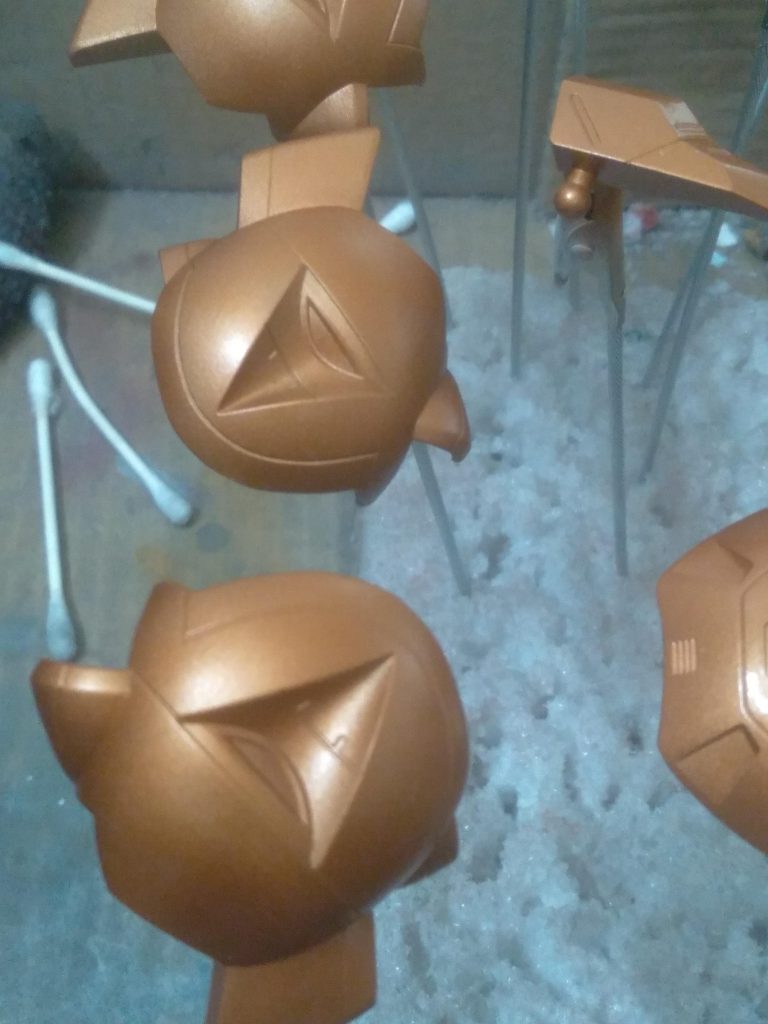 The metallic brown looked pretty good for what he wanted