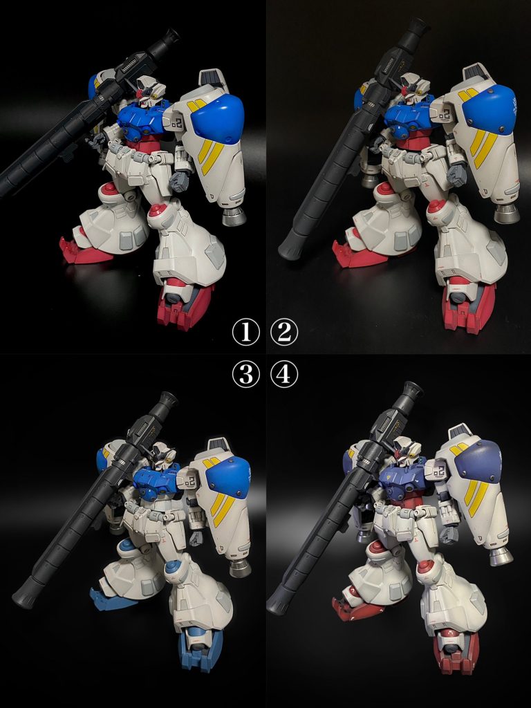 ①を完成させたのは…15年くらい前でしょうか…。③に塗り替えたのが今年の2月くらい。気に入らなくて、今回ほぼノーマルに戻しました。