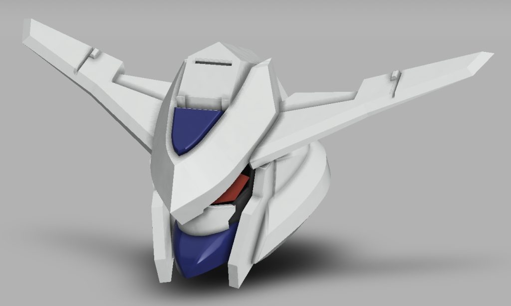 頭部3Dモデリングですシンプルなので逆にバランスを整えるのに苦労しました