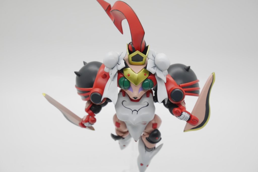 艶麗(エンレイ)はPS用ソフト「機動武者大戦」に登場する敵キャラクター、モチーフはゴトラタン。元キットはありませんので三国伝キットを軸にしてパテやプラ板でスクラッチしました。