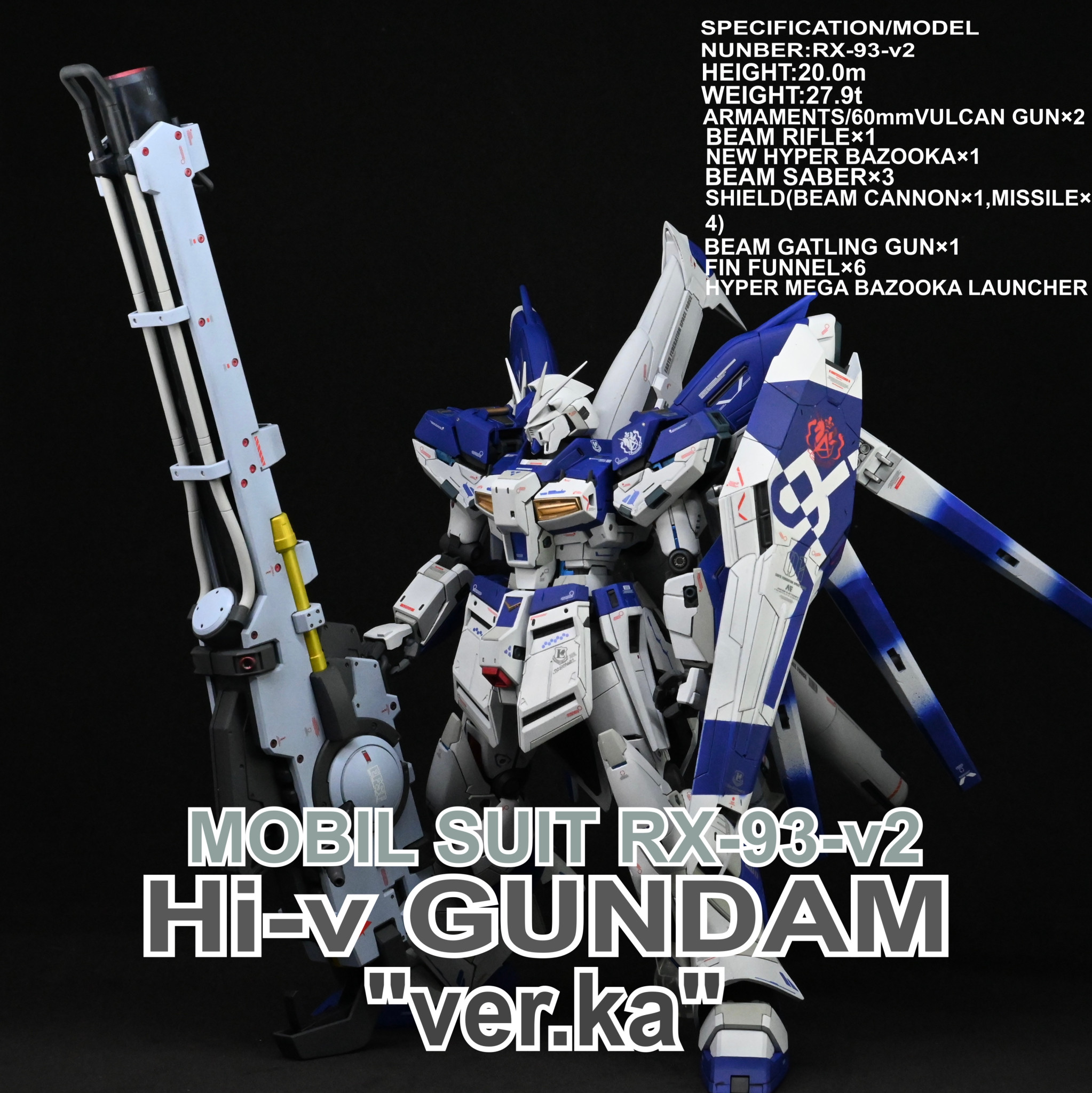 MG HI-νガンダム｜モチョさんのガンプラ作品｜GUNSTA（ガンスタ）