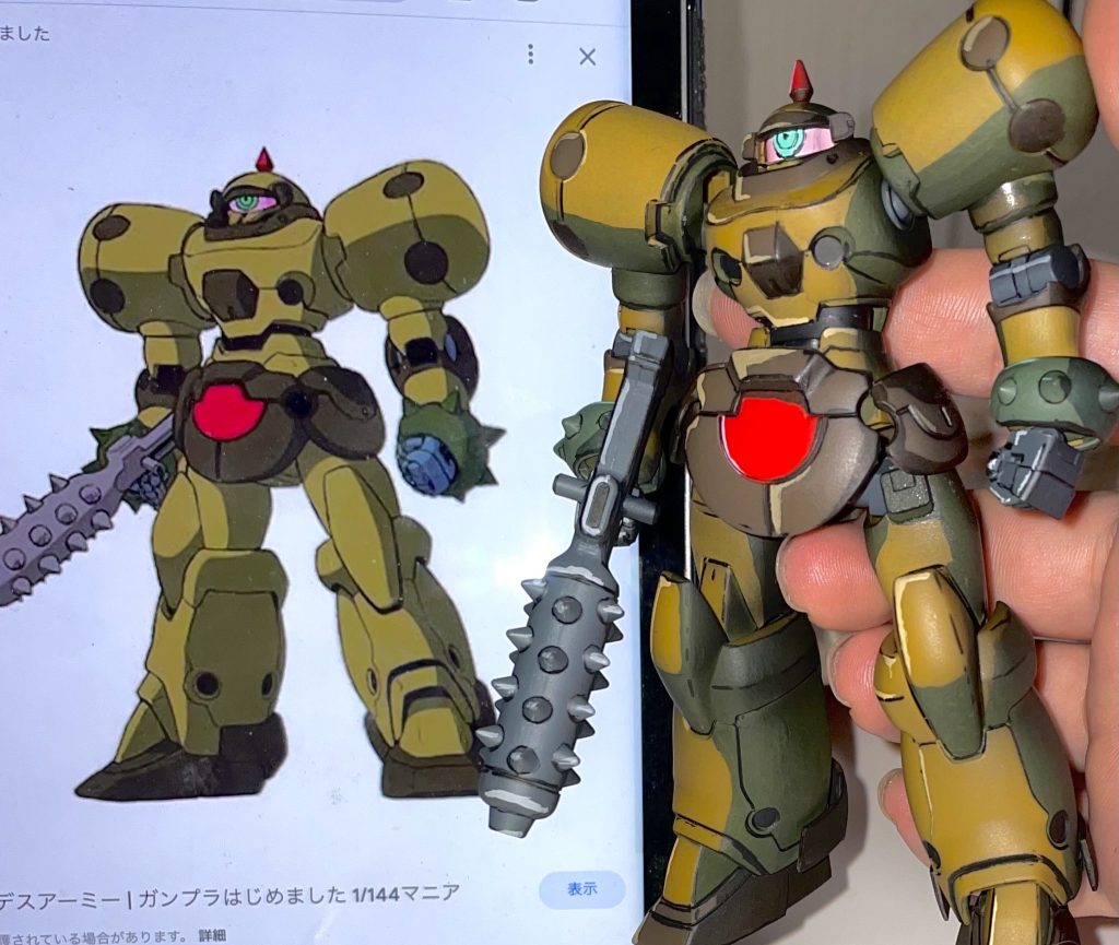 こう並べるとキットのカラーは設定画より鮮やかですね。