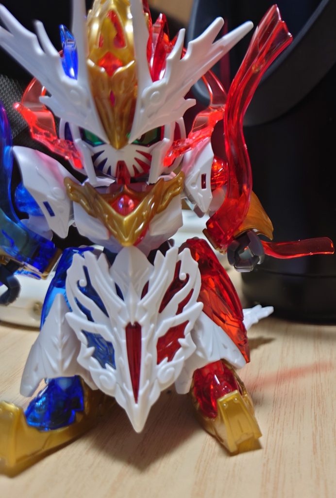 パチ組みした時の写真です。切り取りましたがとなりにレイフガンダムGP04がいます。どうでもいいんですがこれらは水星の魔女1stシーズン最終回の直後に作りました。ええ、精神を安定させるためです。