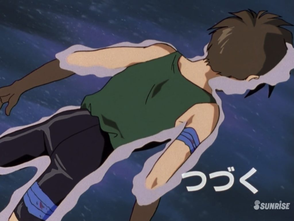 満身創痍で海面に浮かぶヒイロ本来なら3話につづきますが、ヒイロにはそのまま溺タヒしてもらいます。そしてデュオが本当にウィングガンダムをパーツ機として使うというif設定。