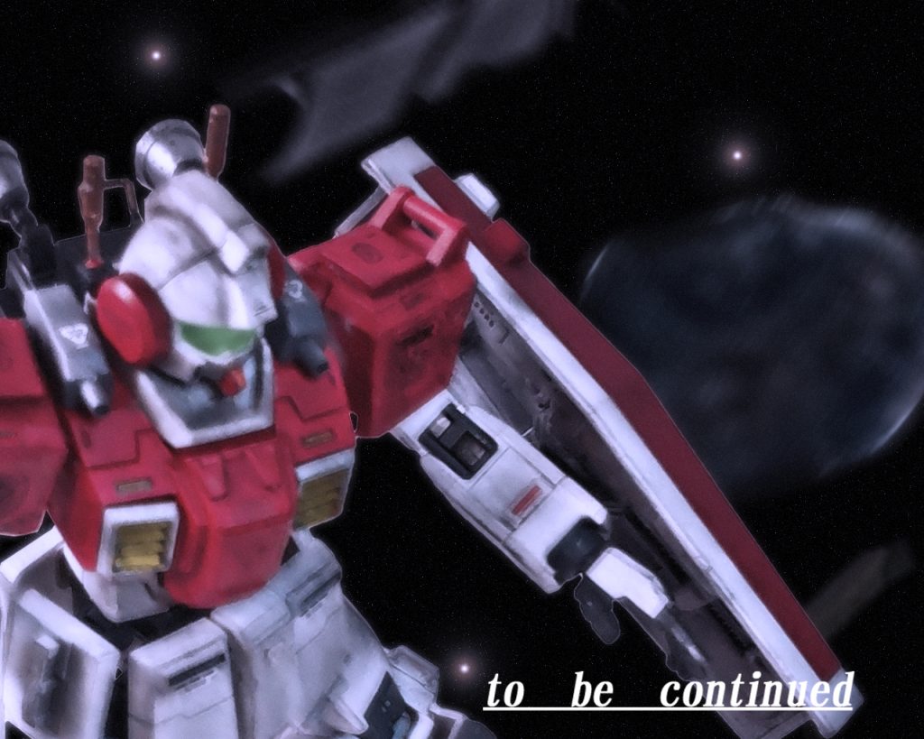 アンディを押し飛ばした敵MSもシュタイナー機を見つけると構えて臨戦態勢に入る。to be continued