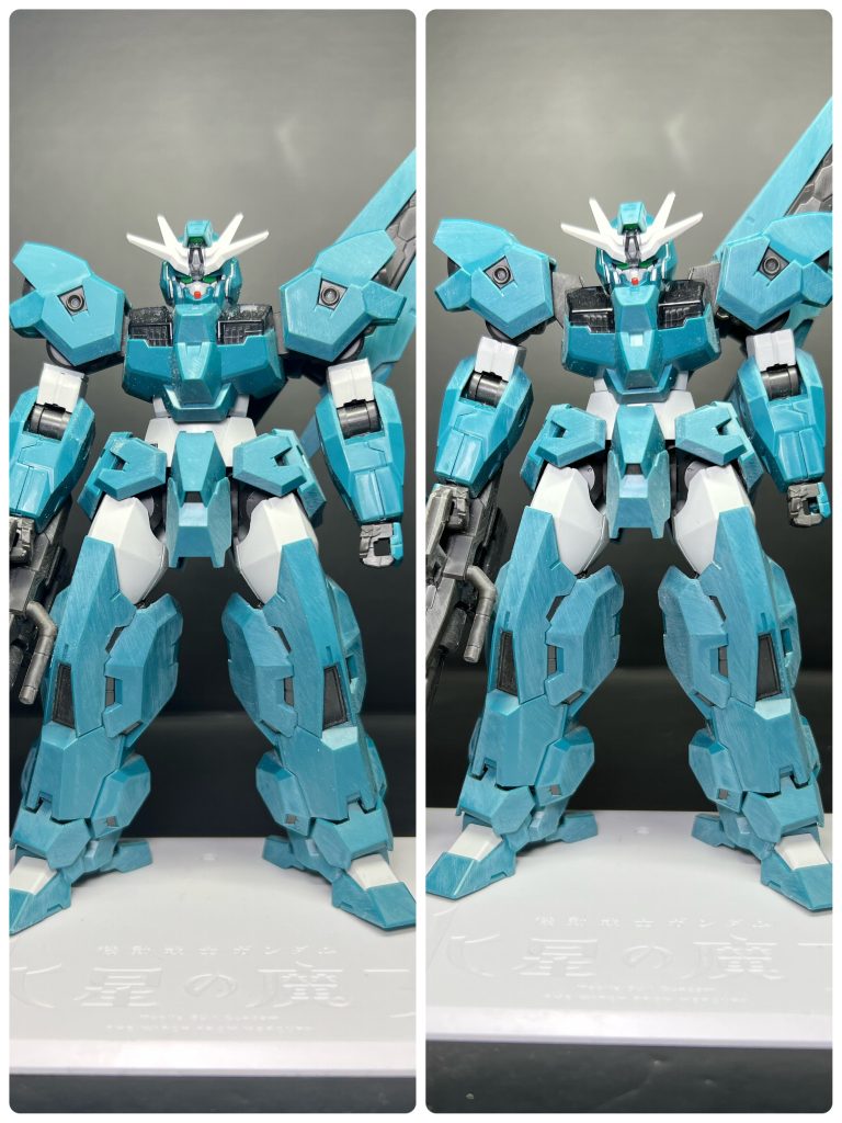 肩の位置を下げて首を延長して全体に詰まった感じをスッキリさせて腰と二の腕を延長をしてバランスをとりました