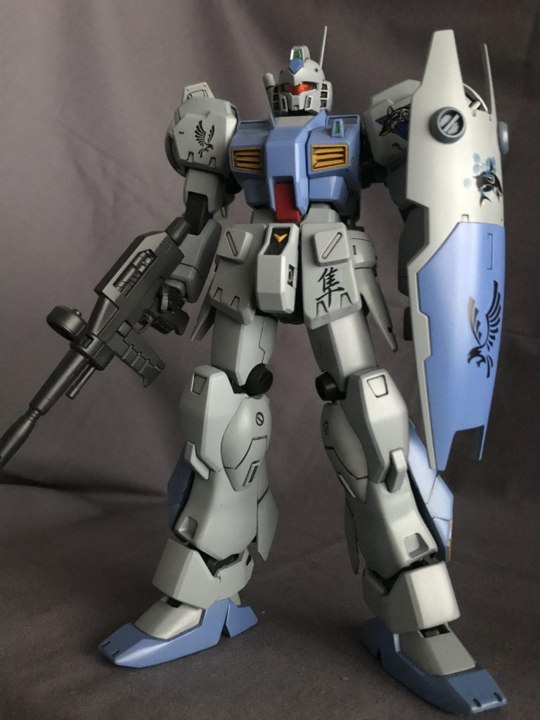 MGジムクゥエル をベースにフルバーニアンのバックパックやアレやコレやをくっつけて、ジムバーニアンを作ってみました。