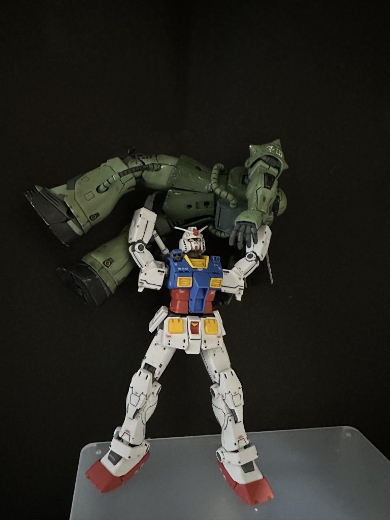 最後はガンダムに「ドボ〜ン！！」