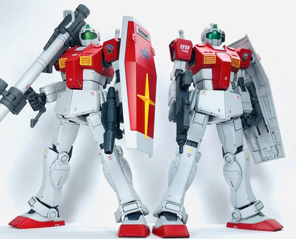 2年前にパブリクと共に制作したジムと同じようにもう1体制作。マシンガンを持ってる方が新規です。