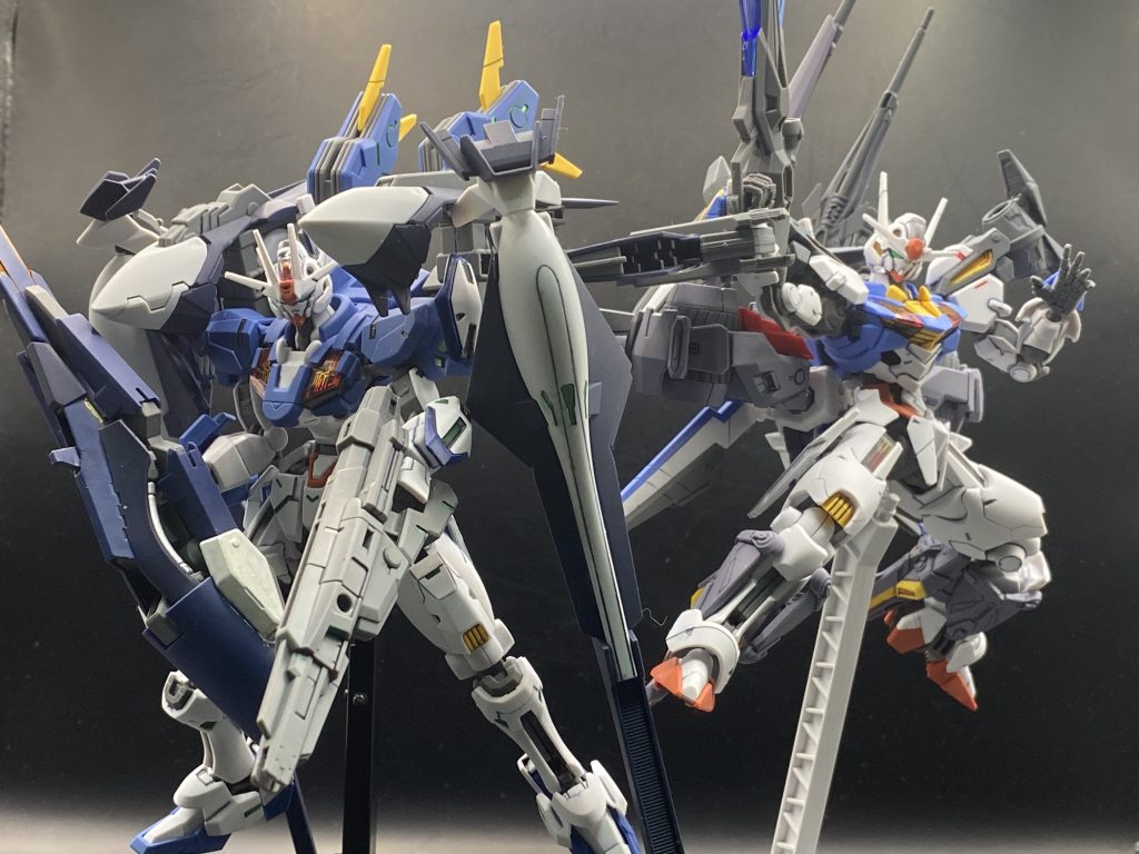 最後にアサルトエアリアルと一緒にパシャリ。どちらも迫力満点の機体に仕上がりました