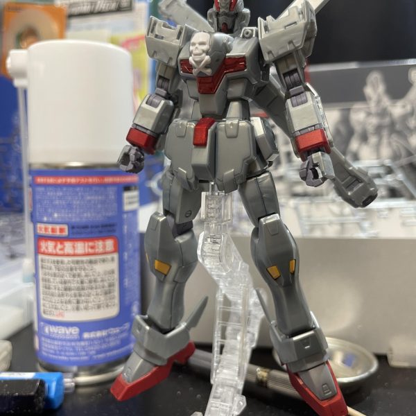 本体仮組み中同じ1/144ですが、前回νからの作成なので感覚バグりますね（2枚目）