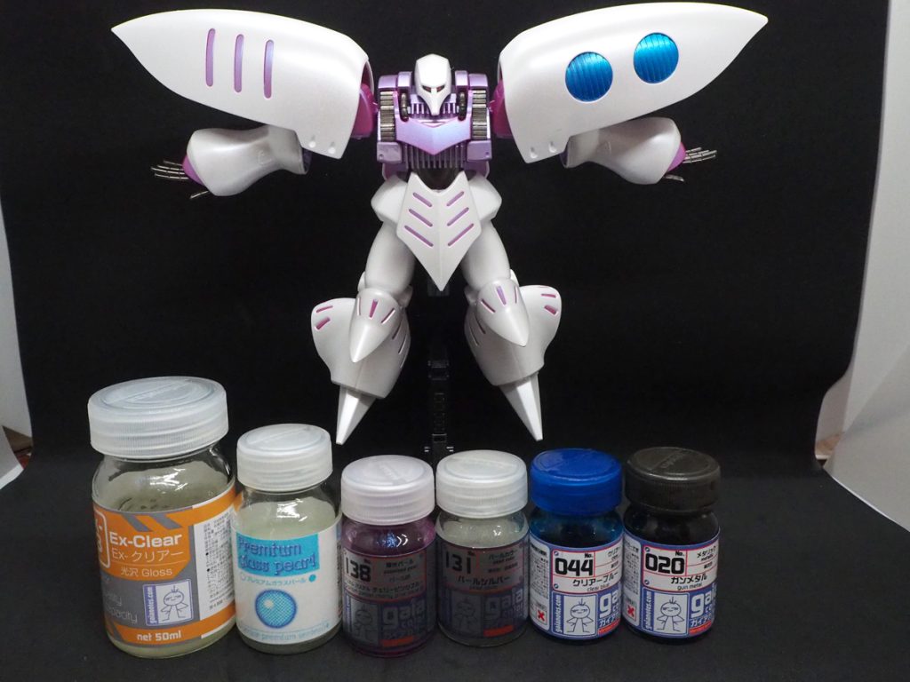 今回使った塗料です。クリアーパープルを並べ忘れましたが使ってます。