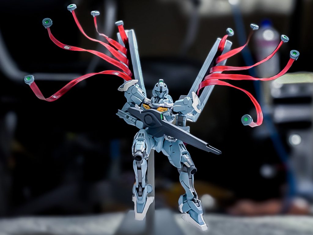 本体はルブリスキットをベースとしてライフル、バックパック、ビット、ビットコンテナビットエフェクトは自作して再現しました。