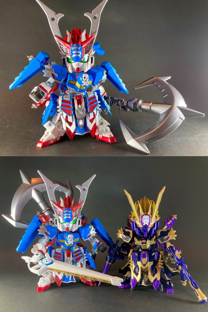 以前制作した三国創傑伝設定のオリジナル武将、臧覇クロスボーンガンダムX2との記念写真📸