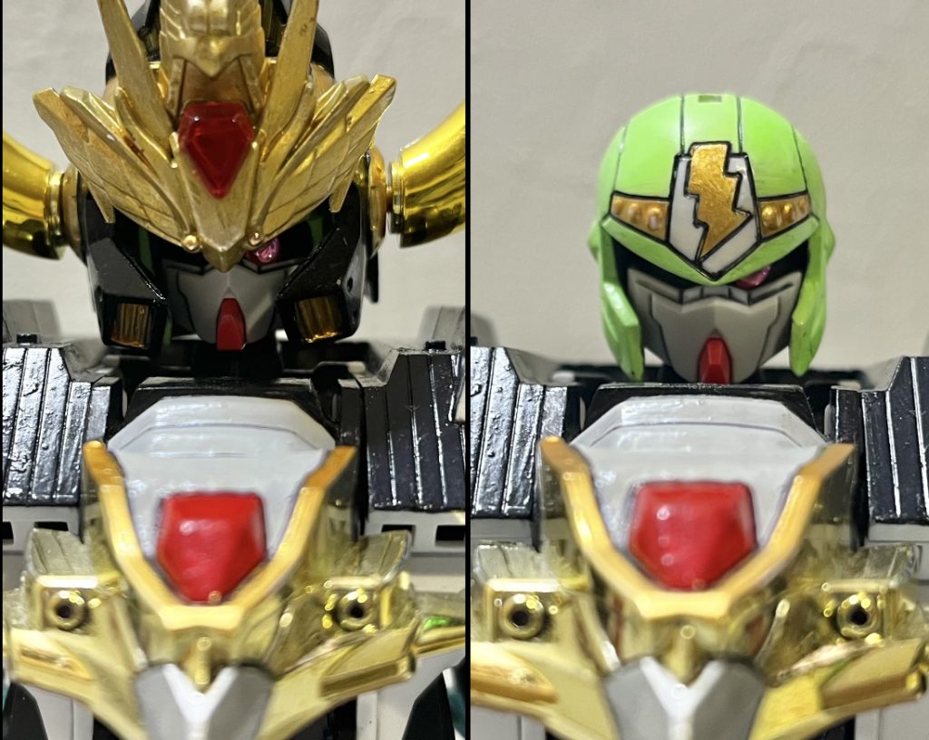 ジェイダーの頭部は、キングジェイダーの頭内部につけることもできます、