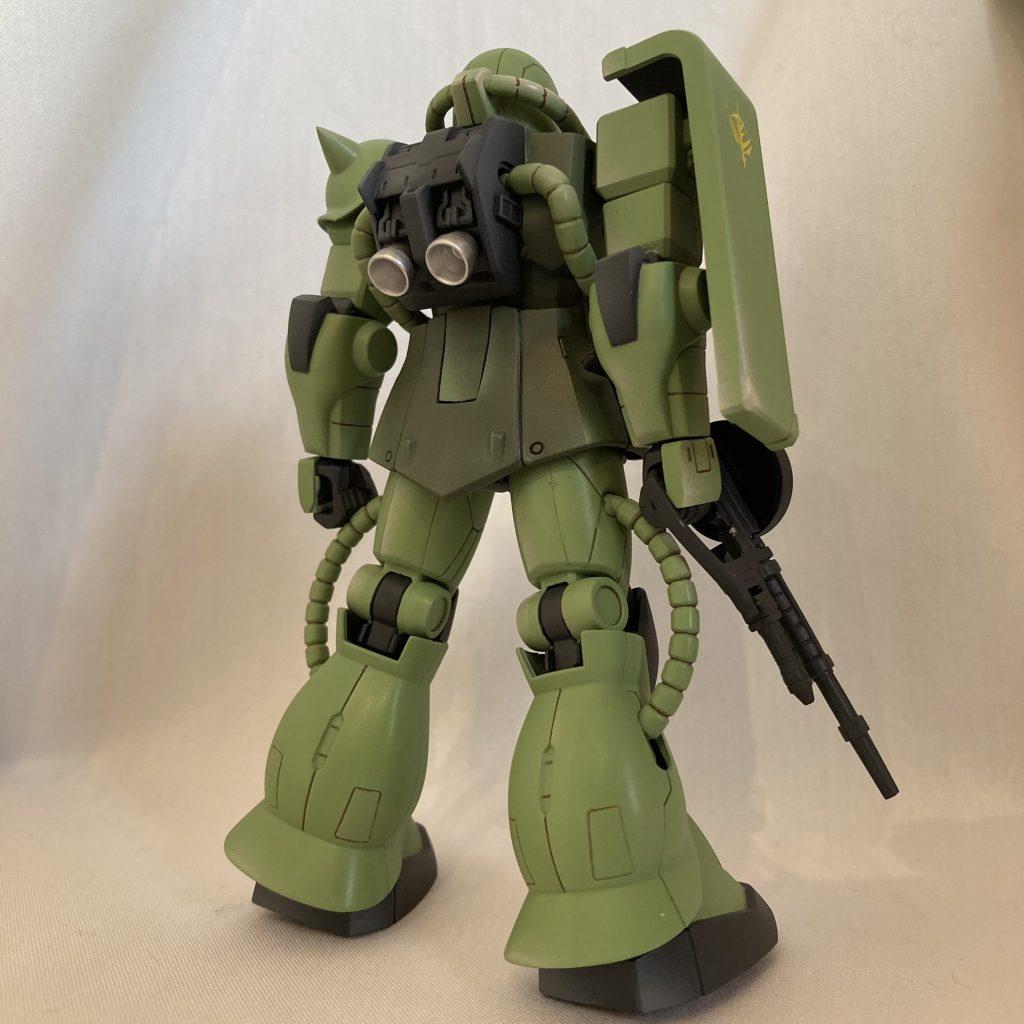 凛々しい後ろ姿、お気に入りです。バーニアを含めて艶消し仕上。