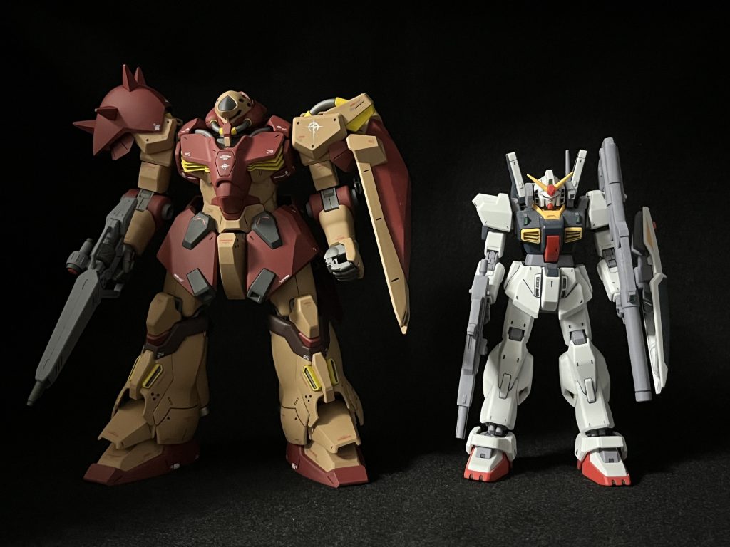 サイズ比較①HG Mk-Ⅱと。機体サイズが大きくなっていったという歴史を感じますね。