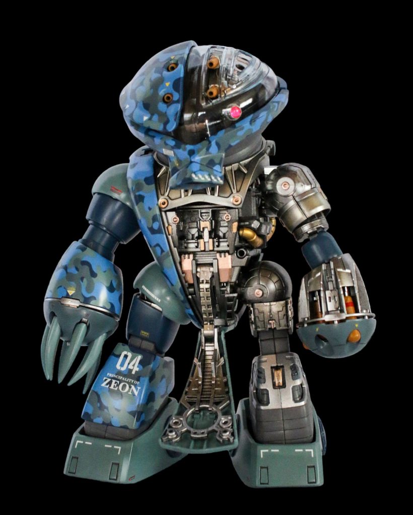 MGアッガイはフレームもカッコ良いのでフレームも塗装致しました！