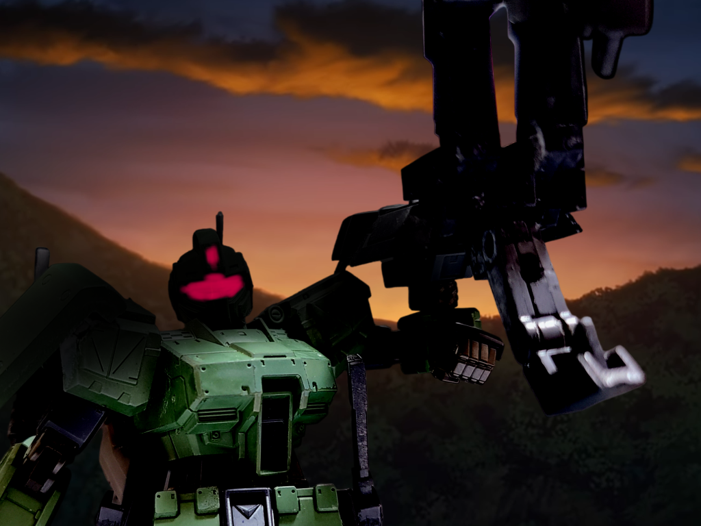 大型クローシールドジムの時には両手に装備していたがスパルタンに乗り換えてからは一個のみになった。