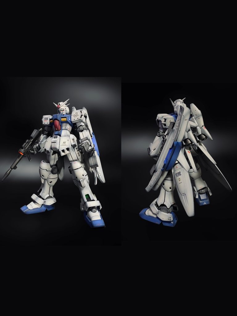 旧キットが妙にデカいので、膝から下だけを使う事でHGUCの華奢な感じが軽減できるんだと思います。