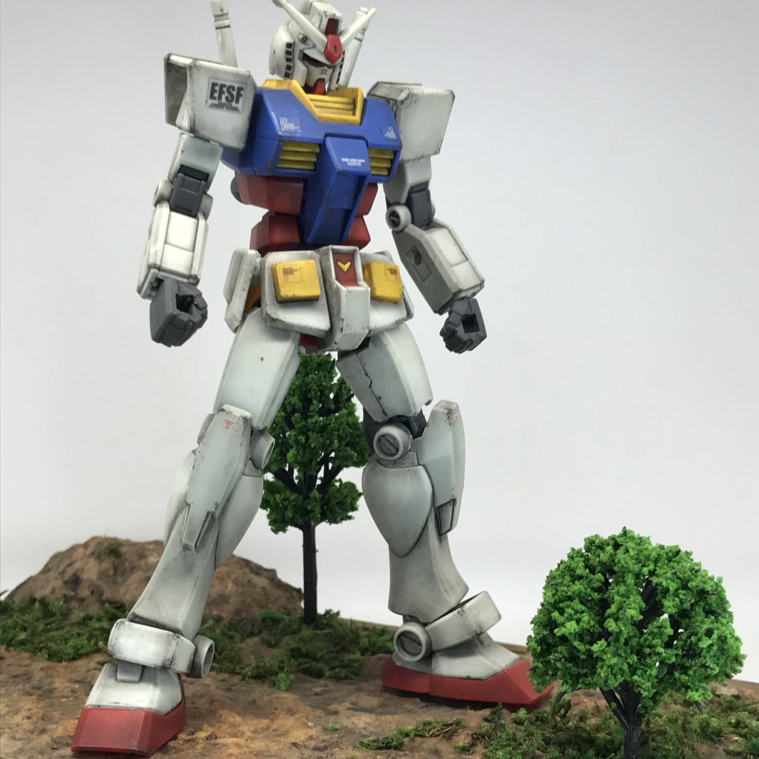 お手軽ジオラマベース 作製方法紹介 EG ガンダム 無塗装ウォッシング｜tamamaさんのガンプラ作品｜GUNSTA（ガンスタ）