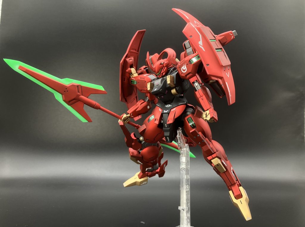 ビームジャベリンはエヴァネオングリーン＋ホワイトパールに白グラデーション