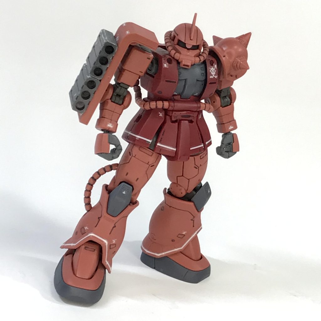 グレーで部分塗装。デカール貼って、スミ入れ、つや消しトップコート。