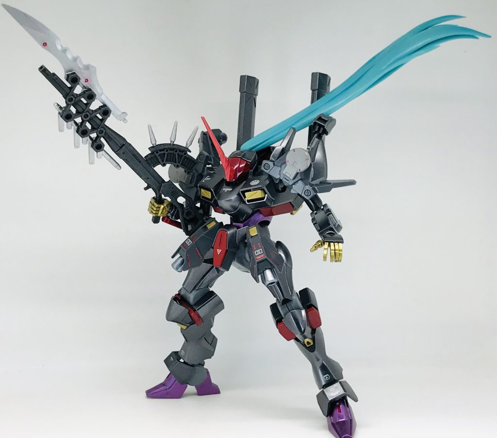 武器構え状態これで自立可能なんだから、私のバランス感覚スゲー😀震度2の地震できっと倒れます🙄※次の写真から明度変更なしです