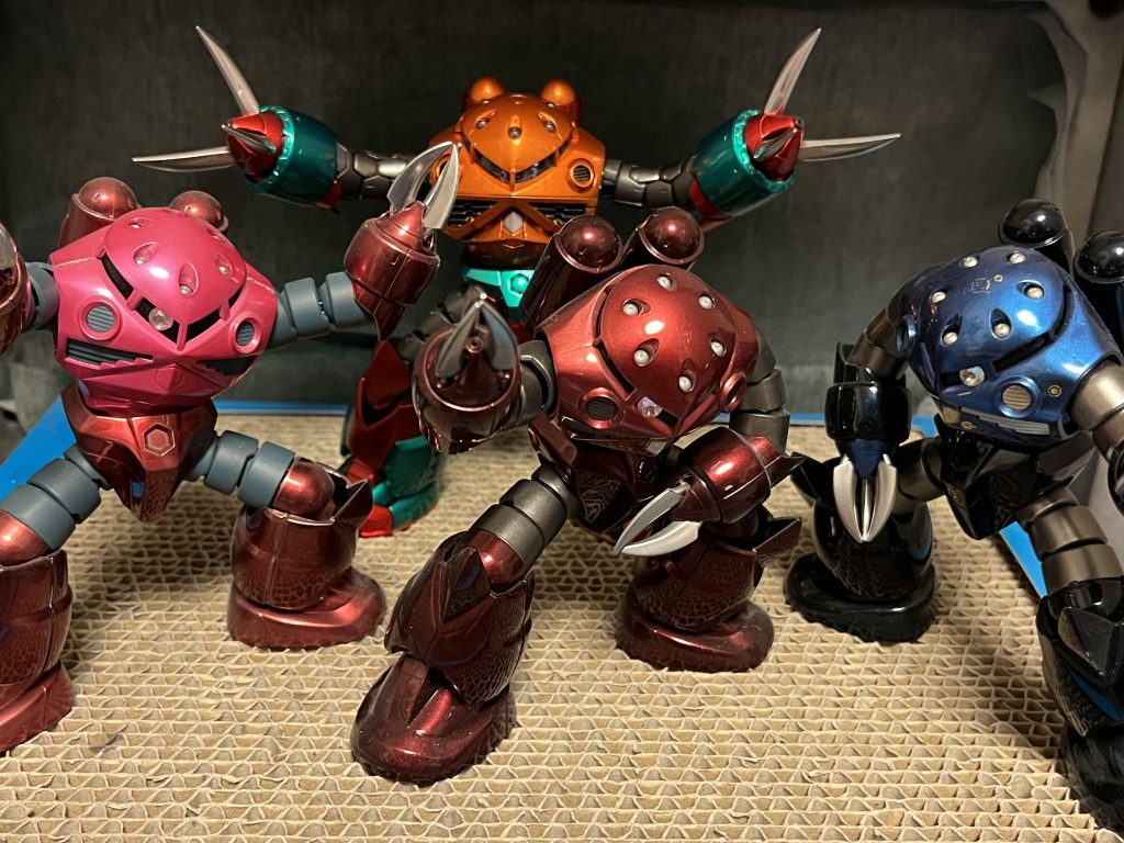 最後に今まで作ったズゴック達と集合写真