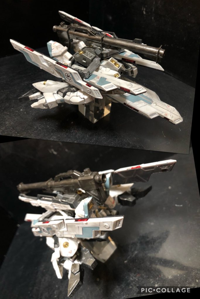 oyz「μガンダムの可変形態、μフライヤーになります。μアタッカーの時と板の配置を変えますー。」シャア「また板の配置が複雑そうな...。」oyz「板の配置を間違えると可変しないんですー。」シャア「ええい、なんて面倒くさいものを作るのだ、室長!」oyz「全部、板ファンネルのせいですよ!とりあえず可変シークエンスをご覧くださいー!」